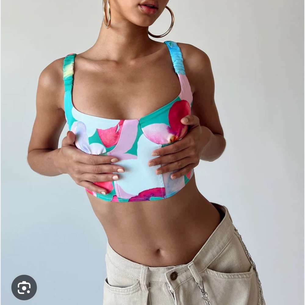 Colorful Watercolor Crop Top